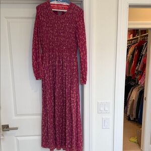 Banjanan Elegant Pink Long Sleeve Dress